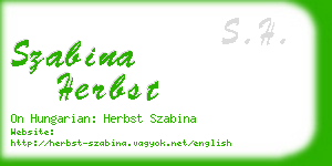 szabina herbst business card